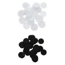 200Pcs 40mm White Black Felt Circle DIY Craft Felt Pad Flower Accessory