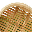 2X Natural Bamboo Steamer Basket Kitchen Chicken Meat Fish Steamer Tray 26cm