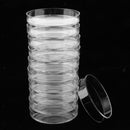 10 Pcs 70mm Plastic Sterile Vented Petri Dish Shatter-Resistant