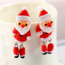 Christmas Santa Claus Earrings Handmade Polymer Clay Ear Stud Earrings Jewelry Z