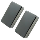 2 Pack Sealed Humbucker Pickup Cover for Electric Guitar Parts Black