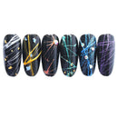 Nail Spider Gel Set, Pulling Line Nails Art Silk 6 Pcs Line Painting Soak W
