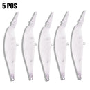 5Pcs Unpainted Fishing Lure Blank Minnow Bait Plastic Bionic Hard Bait