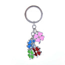 Lucky Four Leaf Clover Keychain Metal Keyring Green Shamrock Women Men Gift  Gw