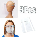 3x Transparent Safety Full Face Shield All-Round Goggles Visor BBQ Protector