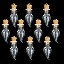 lot 10x Chili Shape Glass Cork Bottle Jars Vials Wishing Bottles DIY Pendant