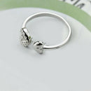 Elegant Heart-shaped Ring Crystal Open Rings Wedding Jewelry For Women-It C N3X3