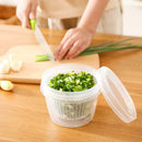 Round Ginger Garlic Food Container Box Drain Screw Cover Kitchen Organizer