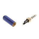 4Pcs 4-Pole 3.5mm 1/8" Male Headphone Jack Plug Metal Adapter Connectors