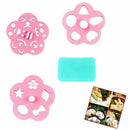 Cute DIY Sushi Onigiri Rice Ball Press Mold Kitchen Bento Accessories 4PCS/Set !
