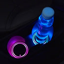 2pcs USB Charging LED Car Cup Holder Accessories Atmosphere Lamp 7 Colors