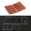 5pcs Durable Acrylic Card Holder Bag Template Handmde Leather Pattern Crafts