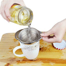 Stainless Steel Food Can Strainer Sieve Tuna Press Lid Oil Drainer Remover Favor