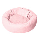 Winter Warm Round Dog Cat Bed House Pet Sleep Cushion w/ Pillow (Pink XXL) A