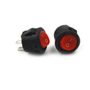 10Pcs 16mm Round Boat Rocker Switches Mini 2Pin ON-OFF Rocker Switches3A/250V M&