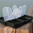 1pcs Utility Black Fishing Tackle Box Lures Hooks Hard Plastic 8 Compartmen H8M3