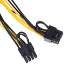 1Pc 8-pin to dual 8 pin 2x (6pin+2Pin) graphic video card power splitter cabl Hn