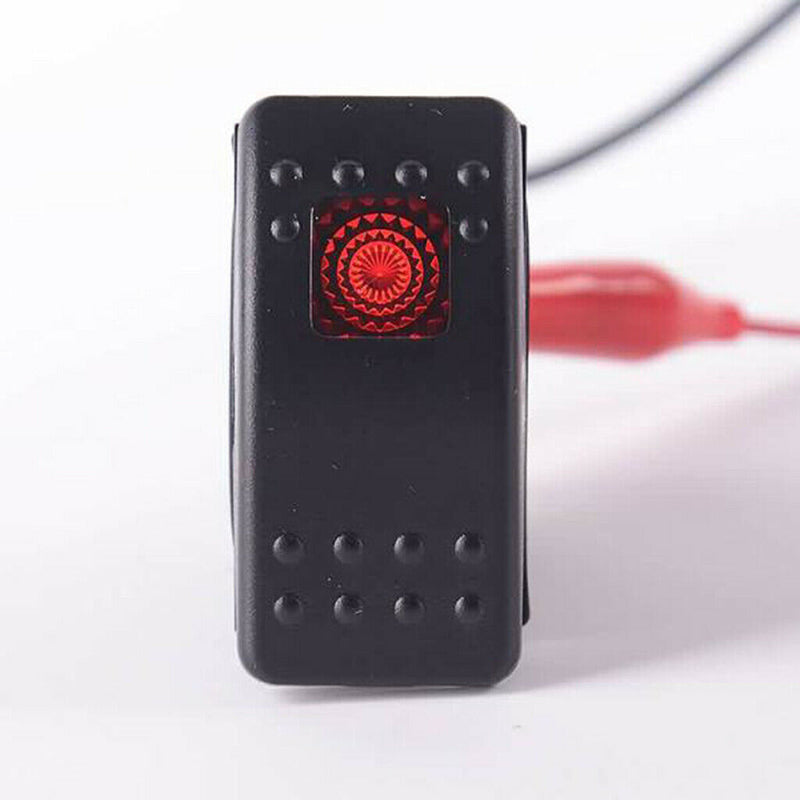 10 Pieces Car Boat 12V 20A Bar Rocker Toggle Switch with Red and Green Light