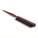 Hair Brush Wood Handle Boar Bristle Beard Brush Comb Detangling Straightening JR