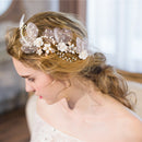 Stylish Pearls Flower Hair Clip Wedding Party Bridal Leaf Hair Accessories
