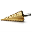 4-39Mm Hss Round Handle Straight Groove Pagoda Drill Titanium-Plated Step D