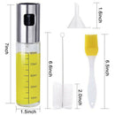 Olive Oil Sprayer Set, 100Ml 5 in 1 Oil Dispenser Glass Bottle for BBQ Sala