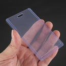 Vertical Business ID Badge Card Holder, 10 Pcs, Gray Clear M3K8
