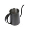 Black Stainless Steel 650ml Coffee Tea Pot Hand Coffee Pot Small Mouth Pot A#S