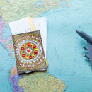 DIY Special Shaped Diamond Painting PU Leather Passport Protection Cover