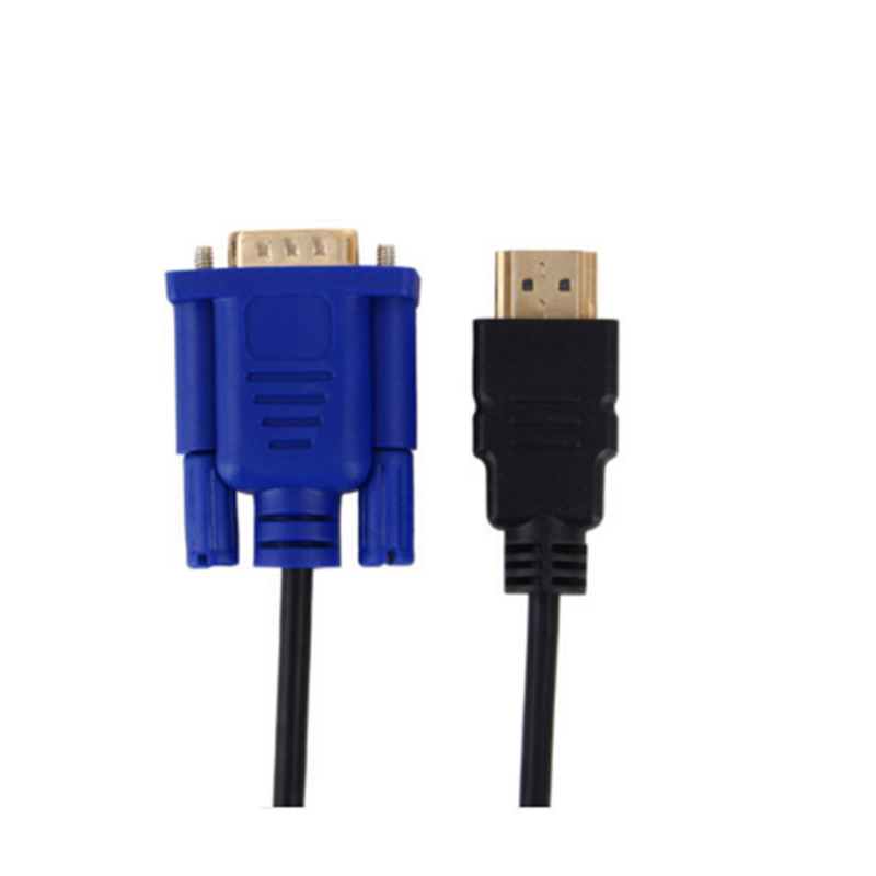 1.8M Black HDTV HDMI Male to VGA adapter Cable connector cable for PC TV Hot 1PC