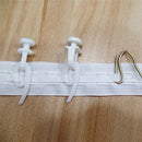 Plastic 100PCS White Plastic 6 shape Window Curtain Pleat Hooks Hanging Hooks