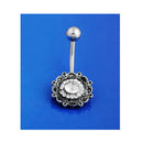 Belly Button Rings Dangle Crystal Rhinestone Navel Bar Body Piercing Jewelry Z