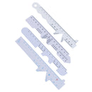 4 Types 4pcs/Set White Eye Straight Edge PD Ruler Pupillary Distance Rulers BX
