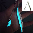 1XLuminous Night Wing Bookmark Label Read Maker Feather Book Stationery Silv 3C