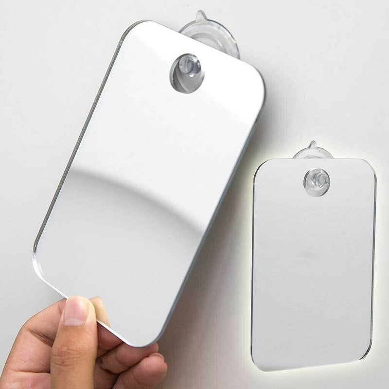 Unbreakable Travel Portable Anti-Fog Shower Shaving Mirror with Suction Hook