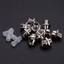 10Pcs 3MM Round Chrome Metal Plastic LED Lamp Light Emitting Diode Bezel Holder