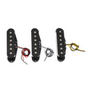 3pc Durable Guitar Single Coil Pickup Alloy Black For ST Electric Guitar