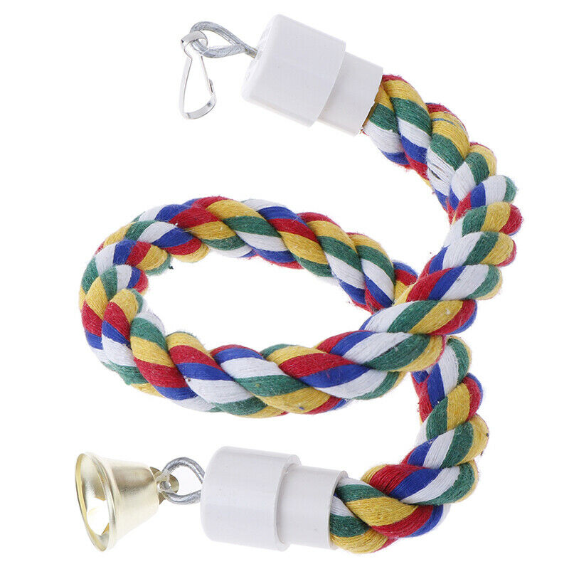 50cm/19.7in Bird Perch Spiral Cotton Rope Chewing Parrot Climbing Standing To-