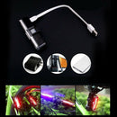 LED Bike Tail Light Red & Blue USB Rechargeable Waterproof Super Bright Mul