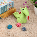 Plush Squeaky Dog Molar Bite Chew Toys Animal Puppy Soft Playing (Green) A