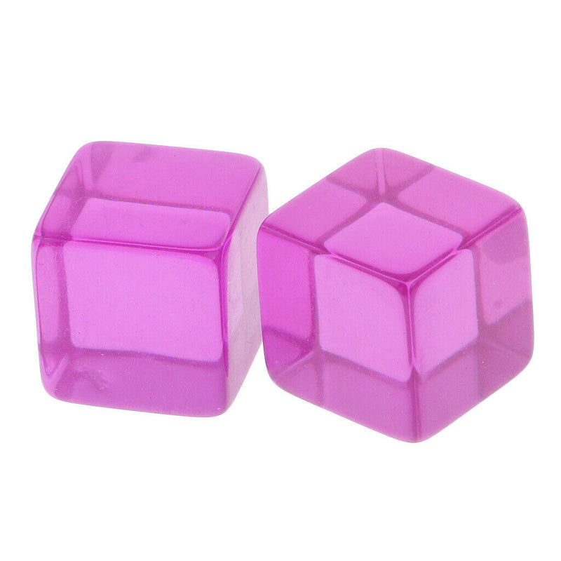 25 Pieces D6 Six Sided Transparent Blank Dices Board Game Transparent Purple