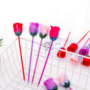 5 Pcs/Set Color random Flowers Rose Ball Pen Gift Rose Decoration Ballpoint PenL