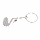 1 Pair Magnetic Couple Goose Heart Designed Metal Keyring Chain for Lovers