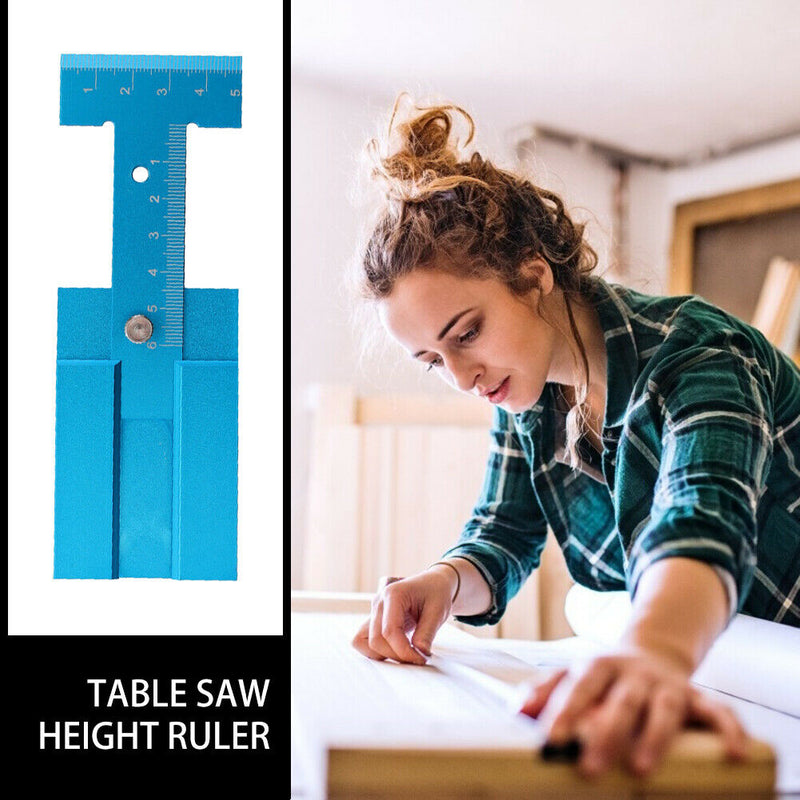 Aluminum Table Saw Height Ruler Depth Gauge Woodworking Measuring Tools