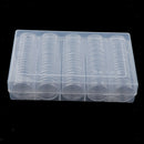 100x Plastic Coin Capsules Coin Storage Boxes