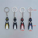 2x Mini Dive Fins Flippers Key Chain Holder Key Ring Keychain Blue+Red