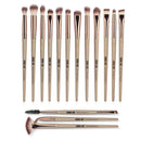 15pcs/Set Nylon Wool Makeup Brush Lip Eye Face Beauty Cosmetic Pens (Coffee