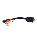 PC VGA SVGA to 3 RCA Composite Video Audio S-Video TV AV Adapter Converter Cable