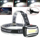Mini COB LED Headlamp 3 Modes Headlight Head Flashlight Torch Outdoor Camping