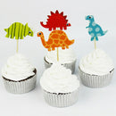 24pcs Dinosaur Cake Dessert Inserted Card Prod for Birthday Children's Day